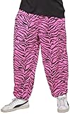 '80's BAGGY PANTS - PINK ZEBRA' - (M/L)