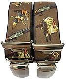 EDERER JÄGER Hosenträger - Österreich-Vienna-35MM breite Hosenträger mit 4 Clips in H-Form...
