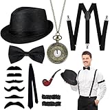 20er Jahre Accessoires Herren,20er Jahre Kostüm Herren,Peaky Blinders Kostüm,Mafia Kostüm...