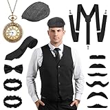 Alintor 20er Jahre Kostüm Herren, Mafia Karneval Kostüm Herren, Peaky Blinders Kostüm, 20er Jahre...