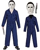 SINSEN Michael Myers Kostüm Maske Kinder Jungen Horror Killer Overall Gruseliges Halloween Michael...
