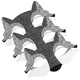 Toyvian Filztier für Kinder- 3PCS Wolf Tiere Fühlten Halb Gesichtsgeschenke Black Wolf Animals...