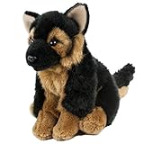 Teddys Rothenburg Kuscheltier Schäferhund sitzend 19 cm schwarz/braun Plüschschäferhund by...
