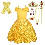 Lito Angels Prinzessin Belle Kostüm Kleid mit Zubehör für Kinder Mädchen, Die Schöne und das...