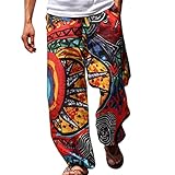 Herren Baggy Hose Stretch Lang Lässig Sporthose Hipop Look Punk Stil Jogginghose - Atmungsaktiv...