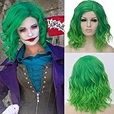 ATAYOU® Kurze Grün Perücken Lockige Ombre Synthetische Cosplay Bob Perücken Für Frauen Kostüm...