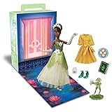 Disney Store Offizielle Tiana Storybook Kollektion Puppe, Küss den Frosch, 29 cm, Voll Bewegliches...