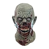 Dirfuny Halloween Gruselmaske Zombie Blutige Masken Ganzkopf Realistische Gebrochene Gesicht Horror...