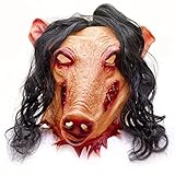 GOODS+GADGETS Horror Schweinemaske Pig Schweine Latex Maske Schwein Grusel Horrormaske...