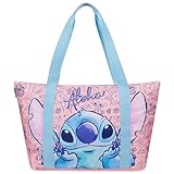 Disney Stitch Weekender Damen, Wasserdichte Strandtasche, Reisetasche Damen 56cm 30L Rosa - Reise...