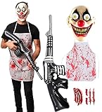 Serienmörder Clown Kostüm - Halloween Kostüm Herren - Erwachsene & Teenager Eine Größe passt...