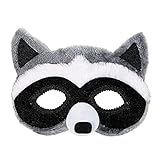Widmann 03883 - Maske Waschbär, Augenmaske, Maske für Erwachsene, aus Plüsch, Kostümzubehör,...