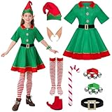 Weihnachtself Kostüm Set, Weihnachtself Kostüm Damen, Elfen Kostüms Damen, Weihnachten Kostüms,...