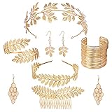 Comius Sharp 7 Stück Griechische Göttin Modeschmuck Set für Frauen, Römische Lorbeerblätter...