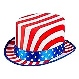 Boland 44963 - Hut USA Deluxe, Kopfweite ca. 56 - 61, Mütze mit Stars and Stripes, Amerika, Kostüm...