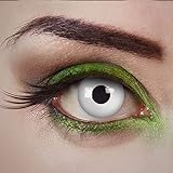 aricona Kontaktlinsen Tageslinsen - Weiße Kontaktlinsen farbig - Zombie Alarm - Halloween...