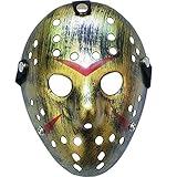 Boolavard Horror Mask Halloween-Kostüm Hockeymaske Party Cosplay Requisiten Maske (Gold)