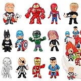 Tortendeko für Superhero Geburtstags, ZoneYan 12 Stück Superhero Tortendeko Geburtstag, Mini...