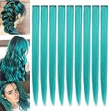 XIRRWWH 9 Stück 21 Zoll Perückenteile für Damen Gerade Clip In Auf Kunsthaarverlängerungen,...