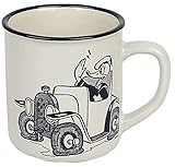 Mickey Mouse Maus Donald Duck im Auto Unisex Tasse multicolor Keramik 0,4 l Disney, Fan-Merch, Film,...