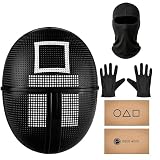 Balinco Game Kostüm-Set für Erwachsene & Jugendliche – Enthält Viereck Maske, Sturmhaube,...