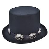 Bristol Novelty BH642 Zylinder im Rocker-Stil, Men, Black, Einheitsgröße