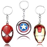 Unisex Schlüsselanhänger 3 Stück Marvel Fans Schlüsselbund Superhelden The Avengers...