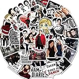 Sticker Junkies The Vampire Diaries Aufkleber 50 Stück Horrorfilm Vinyl Wasserflasche Skateboard...