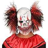 Widmann 01019 - Maske Clown, Totenkopf, Halloween, Fasching, Karneval, Mottoparty