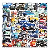Cars Aufkleber, 50 Stück Lightning McQueen Sticker Set Wasserdicht Vinyl Stickers Graffiti Style...