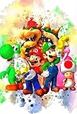 5D Diamond Painting Kits für Erwachsene DIY Super Mario Diamond Art Full Drill Kreuzstich Kit für...