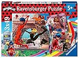 Ravensburger Kinderpuzzle 05189 - Unsere Helden Ladybug und Cat Noir - 3x49 Teile Miraculous Puzzle...