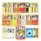 50 Pokemon Karten - 2024 Premium Sammlung - 1 EX/VMAX Karte und 5 seltene Holo Karten - Premium Set...