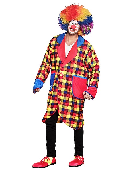 iZoeL Clown Kostüm Accessoire, Clown Lockenperücke + Clownsnase + Bunte  Krawatte + Handschuhe, Fasching Karneval Kostüme für Kinder Damen Herren