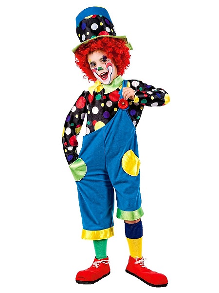 Clownie Kinder-Kostüm Karneval Fasching