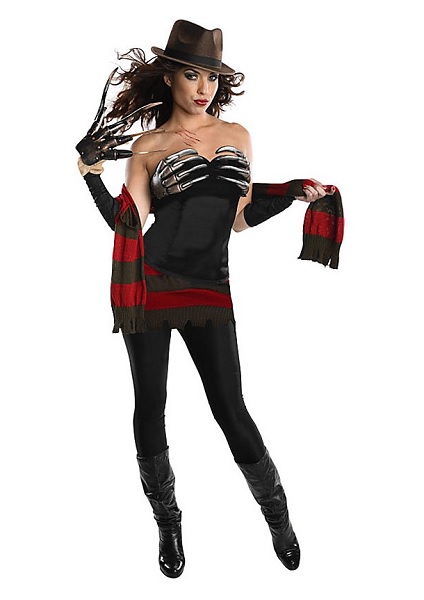 Halloween Kostüm Damen Freddy Krüger