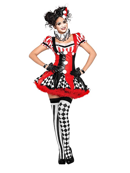 Harlekin Kostüm Damen Frauen Erwachsene Clown