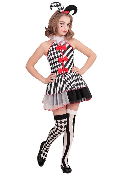 Harlekin Kostüm Kinder Mädchen Clown