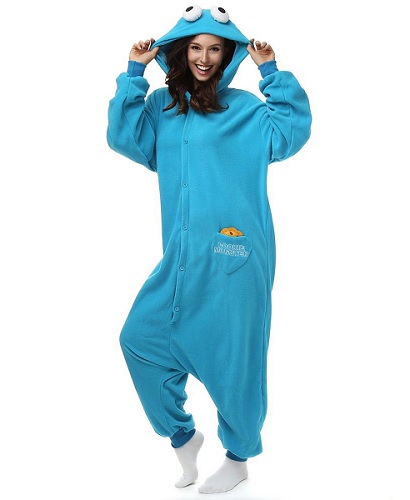 Krümelmonster Kostüm Damen Frauen Erwachsene