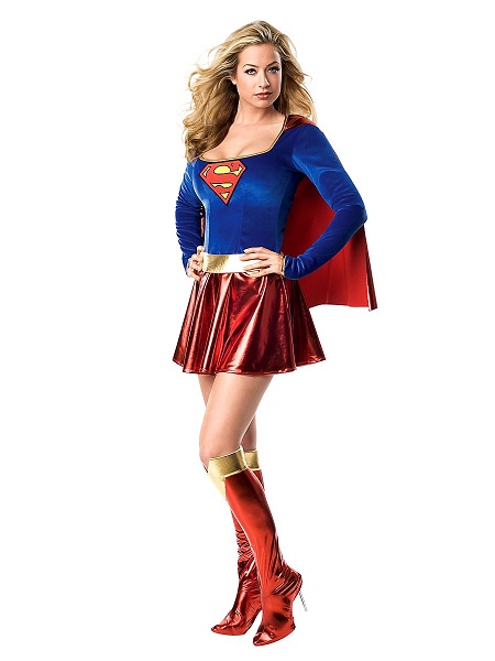 Supergirl Superwoman Kostüm Damen Frauen Erwachsene