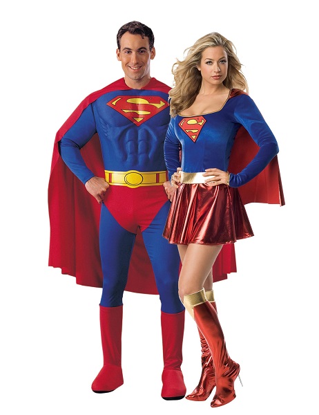 Superman und Superwoman Partnerkostüm