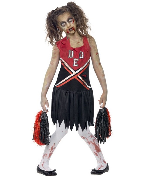 Zombie Cheerleader Kostüm Kinder Mädchen