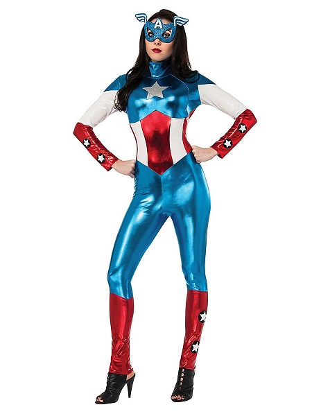Captain America Kostüm Damen Frauen Erwachsene