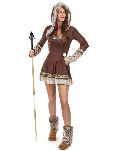 Eskimo Kostüm Damen Frauen Erwachsene