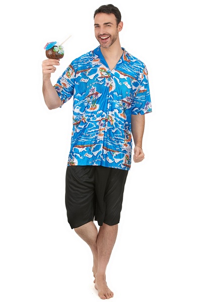 Hawaii Kostüm Herren Männer Hawaii Hemd
