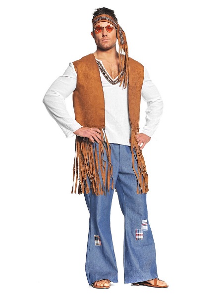 70er Jahre Hippie Kostüm Herren Männer Erwachsene