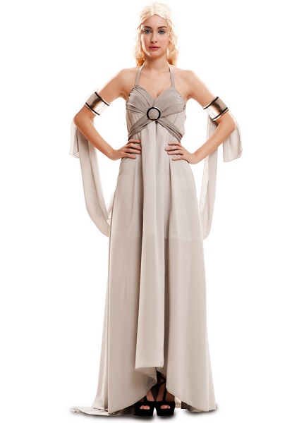 Daenerys Targaryen Kostüm Khaleesi Kleid Damen beige