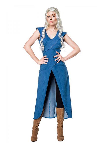Daenerys Targaryen Kostüm Khaleesi Kostüm Mutter der Drachen blau