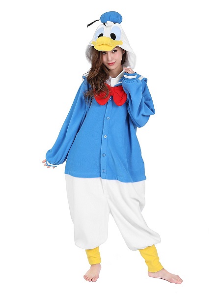 Kigurumi Kostüm Donald Duck Damen Frauen Erwachsene