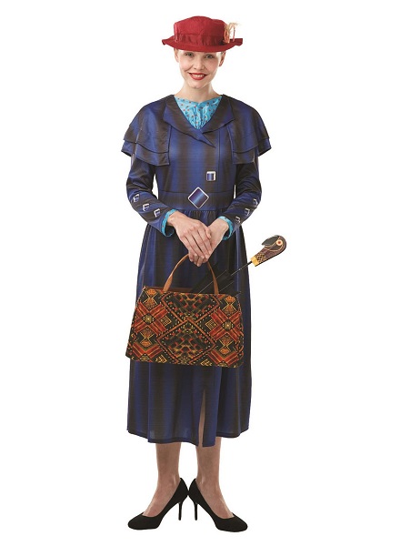 Mary Poppins Kostüm Kleid Damen Frauen Erwachsene